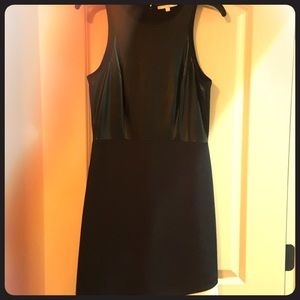 Gianni Binni black faux leather dress